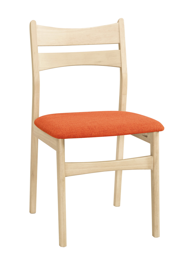 露艾琳餐椅-布-實木-洗白色