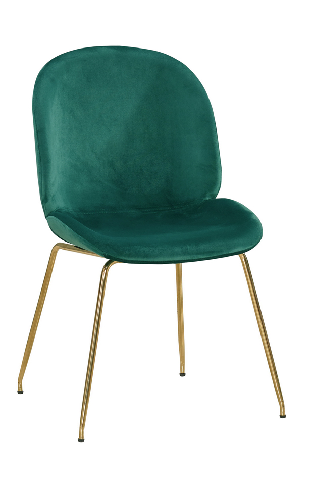 溫妮莎餐椅-綠色布-五金腳