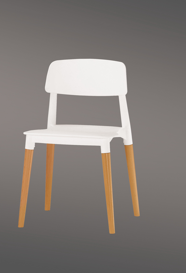 奧斯本造型椅-白-實木