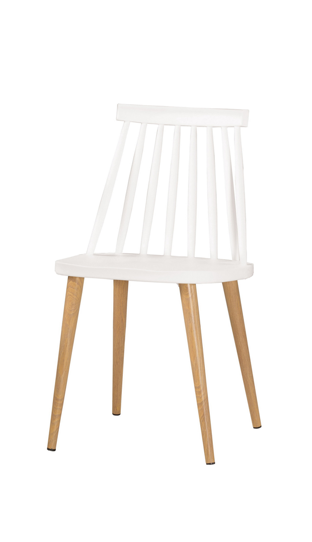 艾美造型椅-白-五金腳