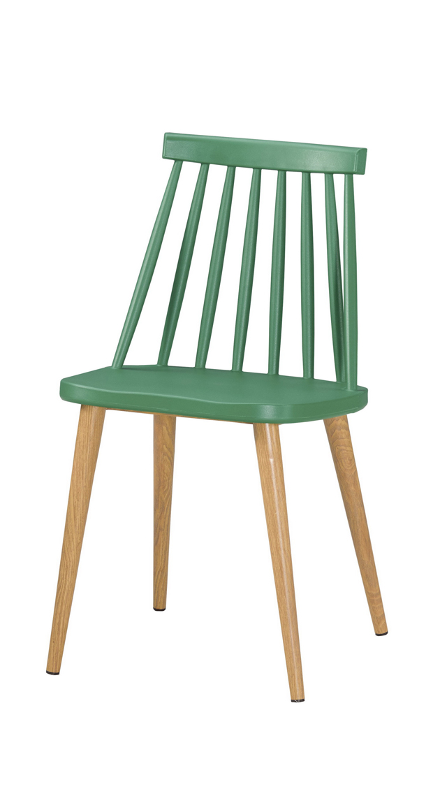 艾美造型椅-綠-五金腳