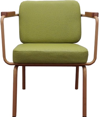 法式復古水管椅  綠皮