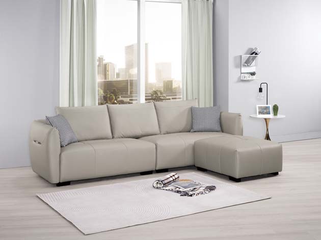 艾爾瑪L型沙發組(貓抓布)