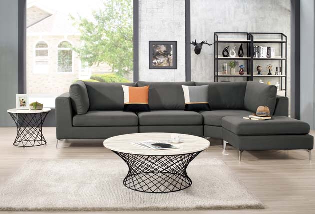 海爾L型沙發組(貓抓皮)