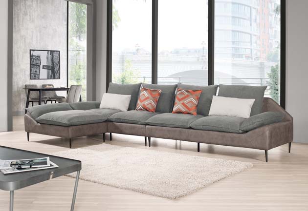 勞倫斯L型沙發組(貓抓皮)