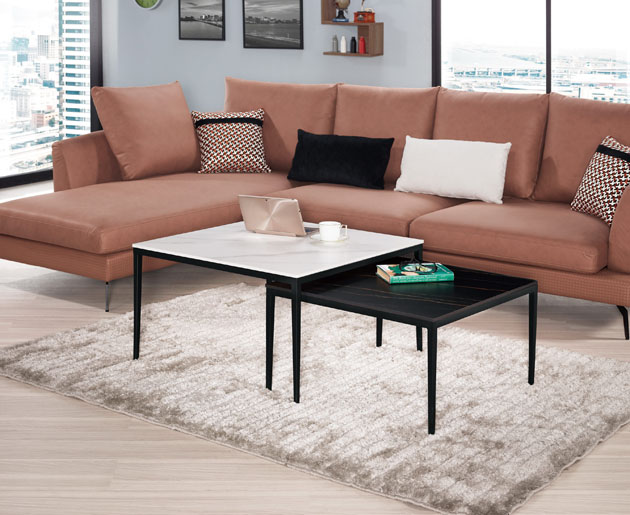 伊芳伸縮岩板茶几(全組)